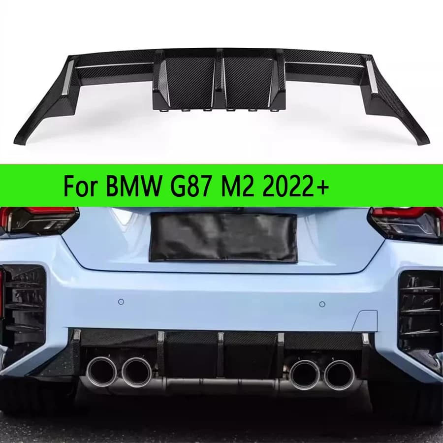 Diffusore posteriore in fibra di carbonio per BMW M2 G87 2022+, splitter posteriori, spoiler posteriore, kit carrozzeria stile MP.