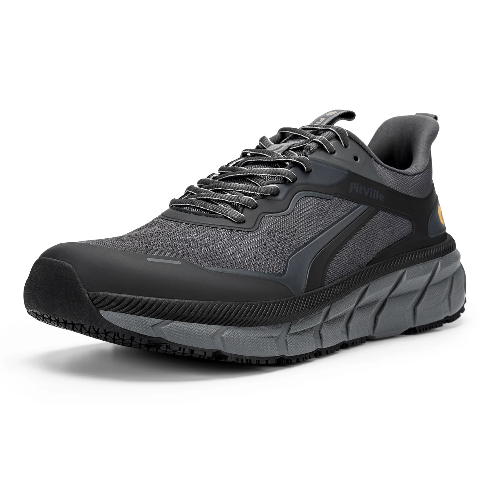 Scarpe da Corsa Extra Larghe Fitville, Sneakers Casual da Uomo con Ammortizzazione, Scarpe Sportive Traspiranti per Jogging, Supporto per l'Arco Plantare, Antiscivolo