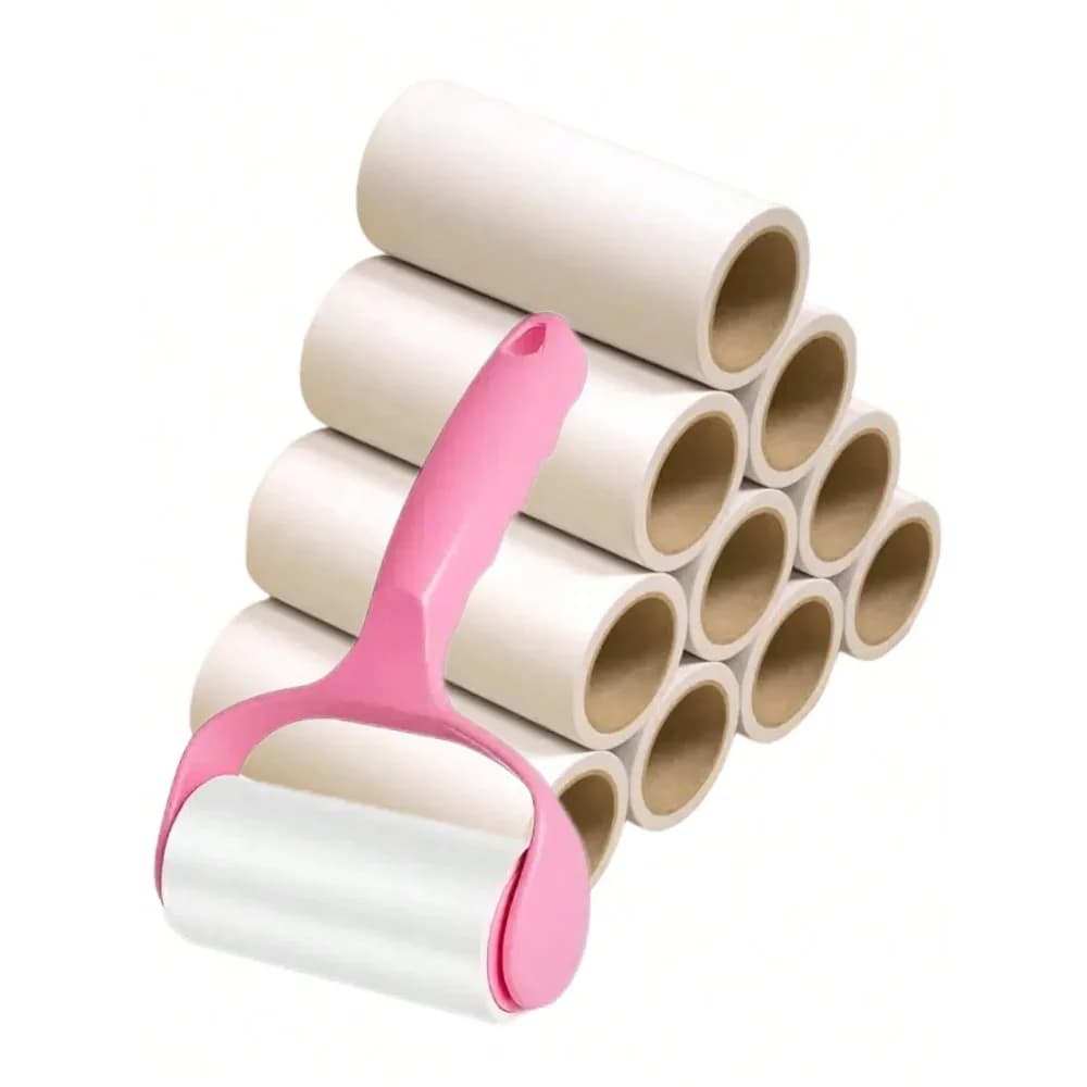 1/10pcs Lint Remover, 350pcs Replacement Sheets, Carpet Cleaning Roller, Portable Pet Hair Removal Tool For Clothes, Bedding, Living Room Furniture, Bedroom, Car Carpets, Car Seats, Car Interior Details