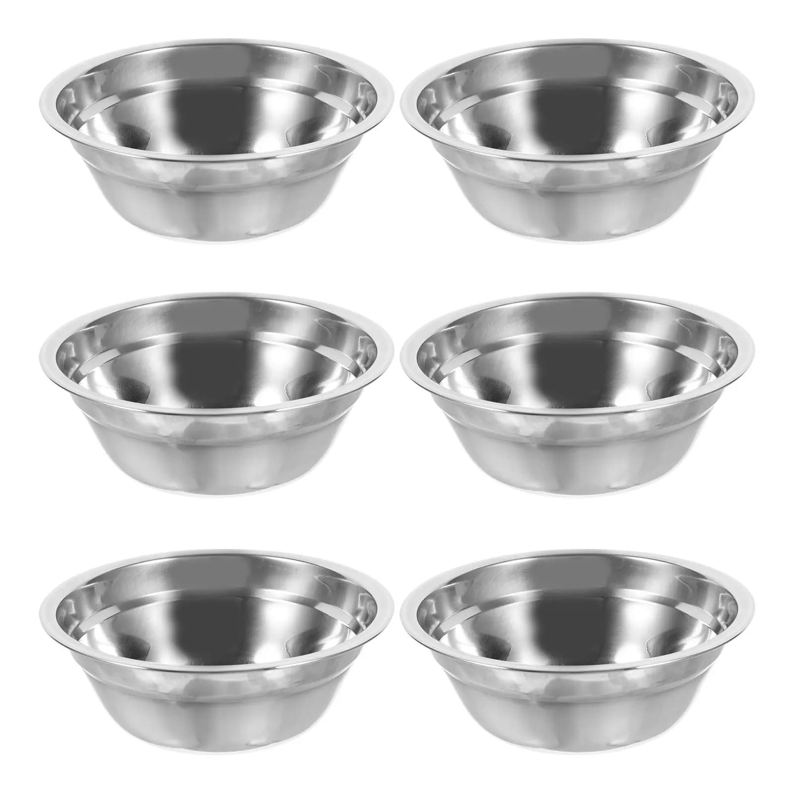 Set of 6 Bowls for Mixing Stainless Steel Masks, Kit for Creating Fai-da-Te Masks, Spa Tools and Beauty Salon, Small Metal Bowls