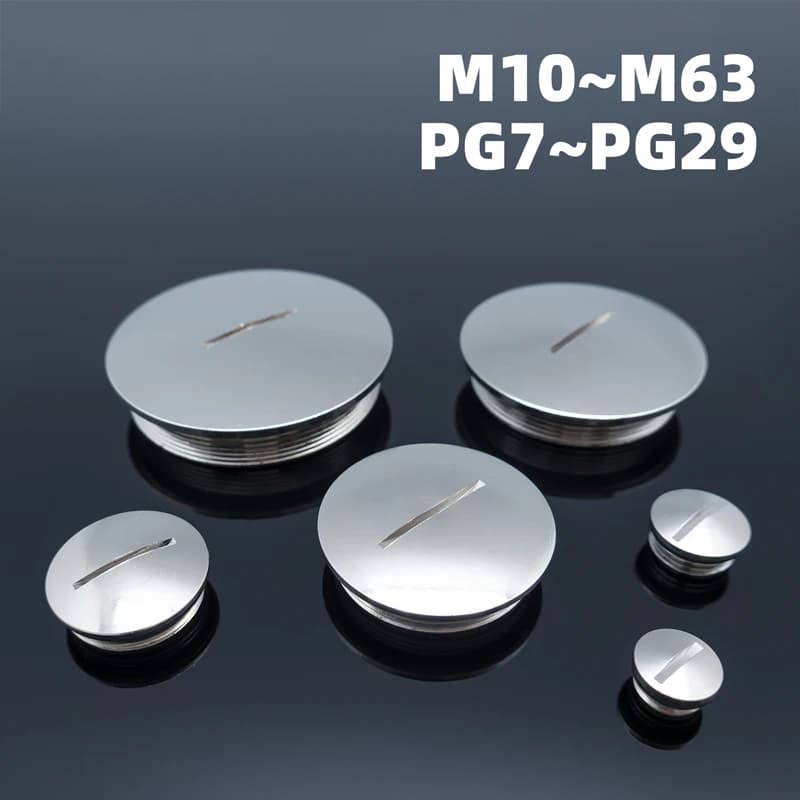 Waterproof metal blind cap Metric threaded closing cap Screw cover Joints for pipes Hose fitting terminal for baler