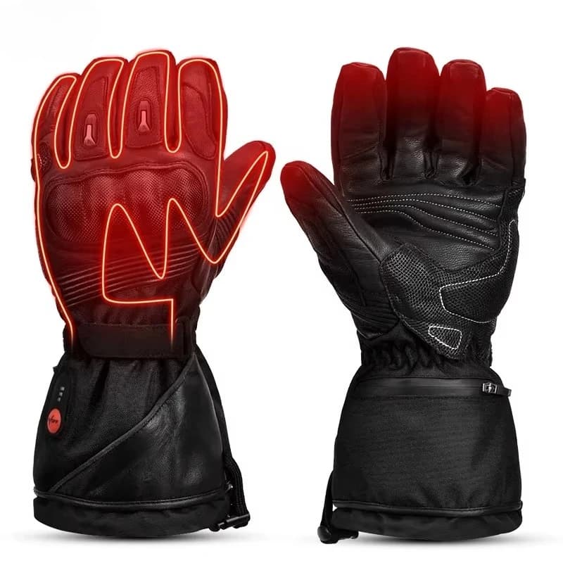 Customized Safety Warm Touchscreen Breathable Electrical Rechargeable Racing Water Resistant Motorcycle Heated Gloves