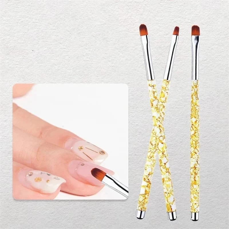 Set di 3-9 Pennelli per Nail Art, Pennelli per Gel UV, Pennelli per Disegno di Fiori e Petali, Strumenti per Manicure
