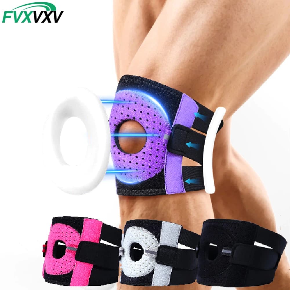 1 Pezzo Ginocchiera per Dolori al Ginocchio Donna Uomo, Fascia di Supporto per Tendine Rotulee, Ginocchiera per Lesioni al Menisco, Fascia Compressiva per Sport