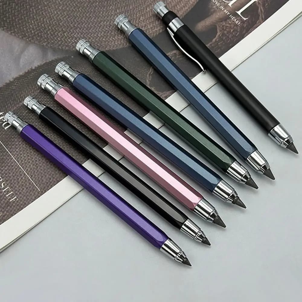 4.0mm Metal Mechanical Pencil 2B/4B/6B/8B/10B Pencil Refill Automatic Art Painting Drawing Writing Tool Sketch Comics Stationery