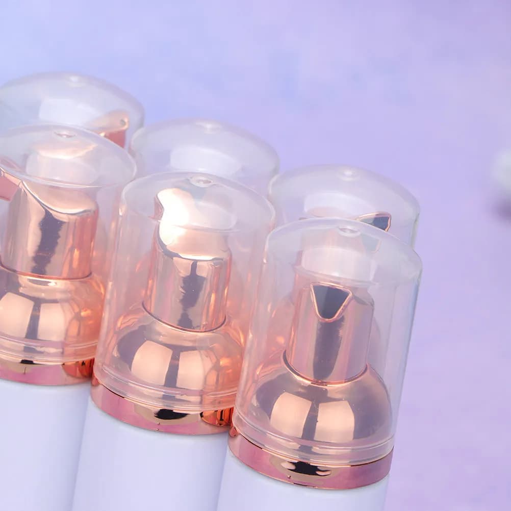 Dispenser portatile ricaricabile con pompa per schiuma da 6 pezzi, 50 ml, per shampoo da viaggio, detergente per il corpo, sapone liquido, detergente per il viso