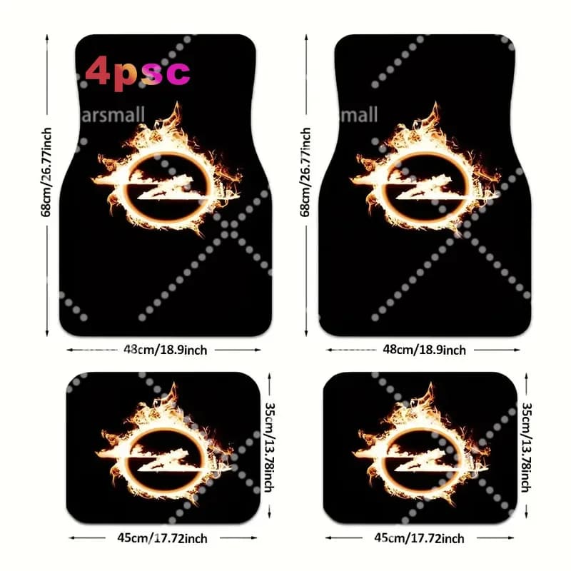 OPEL Various 4pcs Floor Mats - Compatible With For All Types Of Cars, Trucks, And Suvs