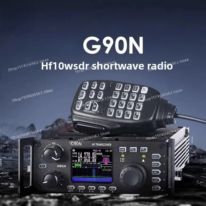 Radio portatile SDR G90N da 10W per onde corte con antenna integrata e separazione del pannello G90S