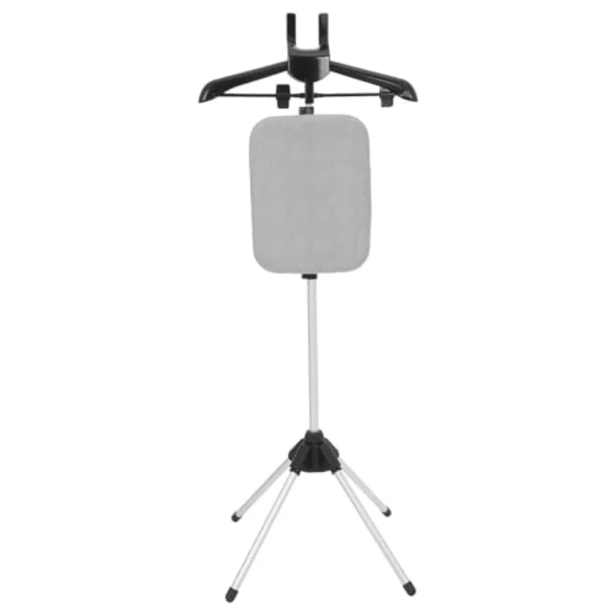Supporto per stiratore a vapore per vestiti, appendiabiti pieghevole girevole a 360°, ideale per casa, hotel, camper, viaggi