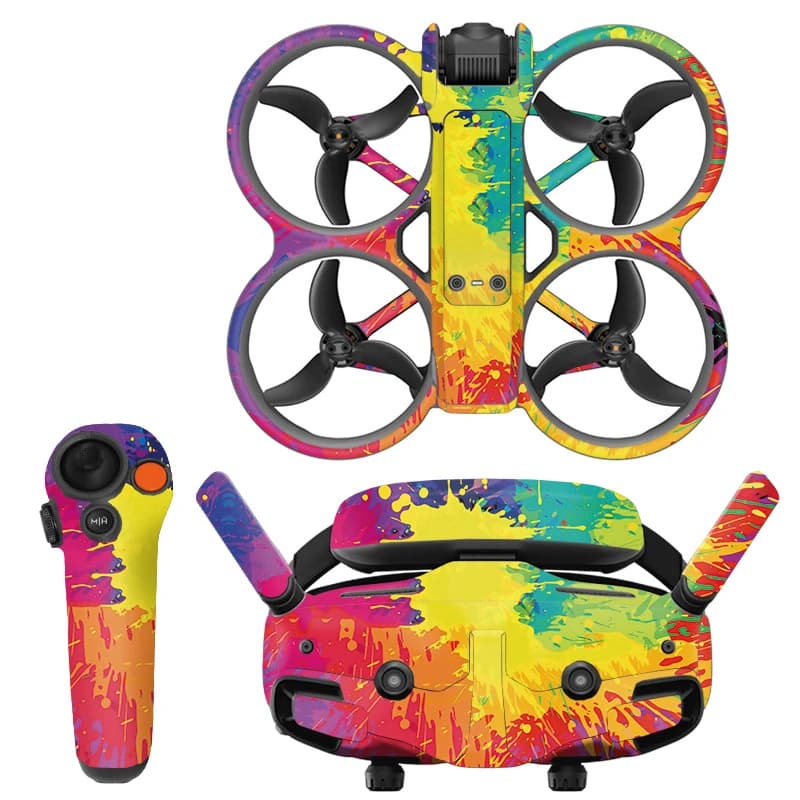 for DJI Avata 2 Colorful Cool Stickers Crossing Machine for GOGGLES 3 Glasses Sticker Set