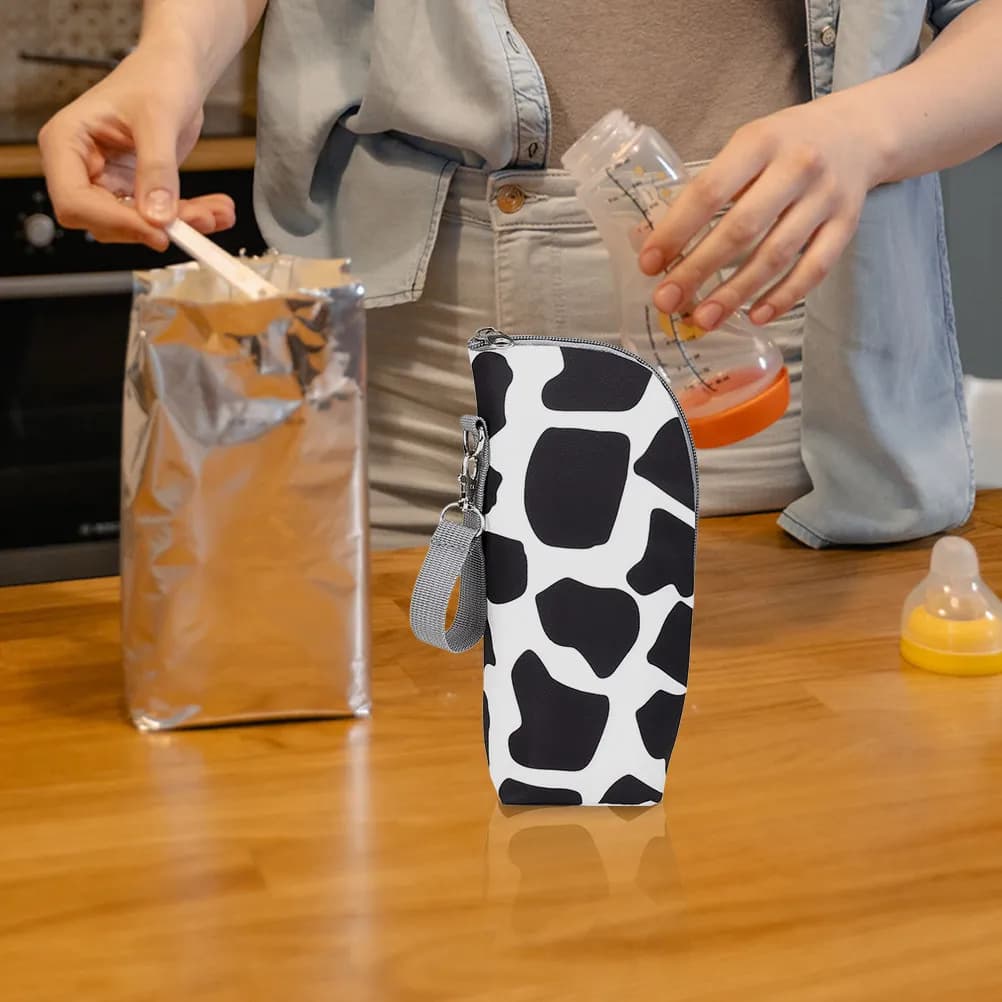 Borsa termica per bottiglie di latte, custodia termica in tessuto Oxford, custodia portatile per bottiglie per neonati, accessorio per passeggino da viaggio all'aperto
