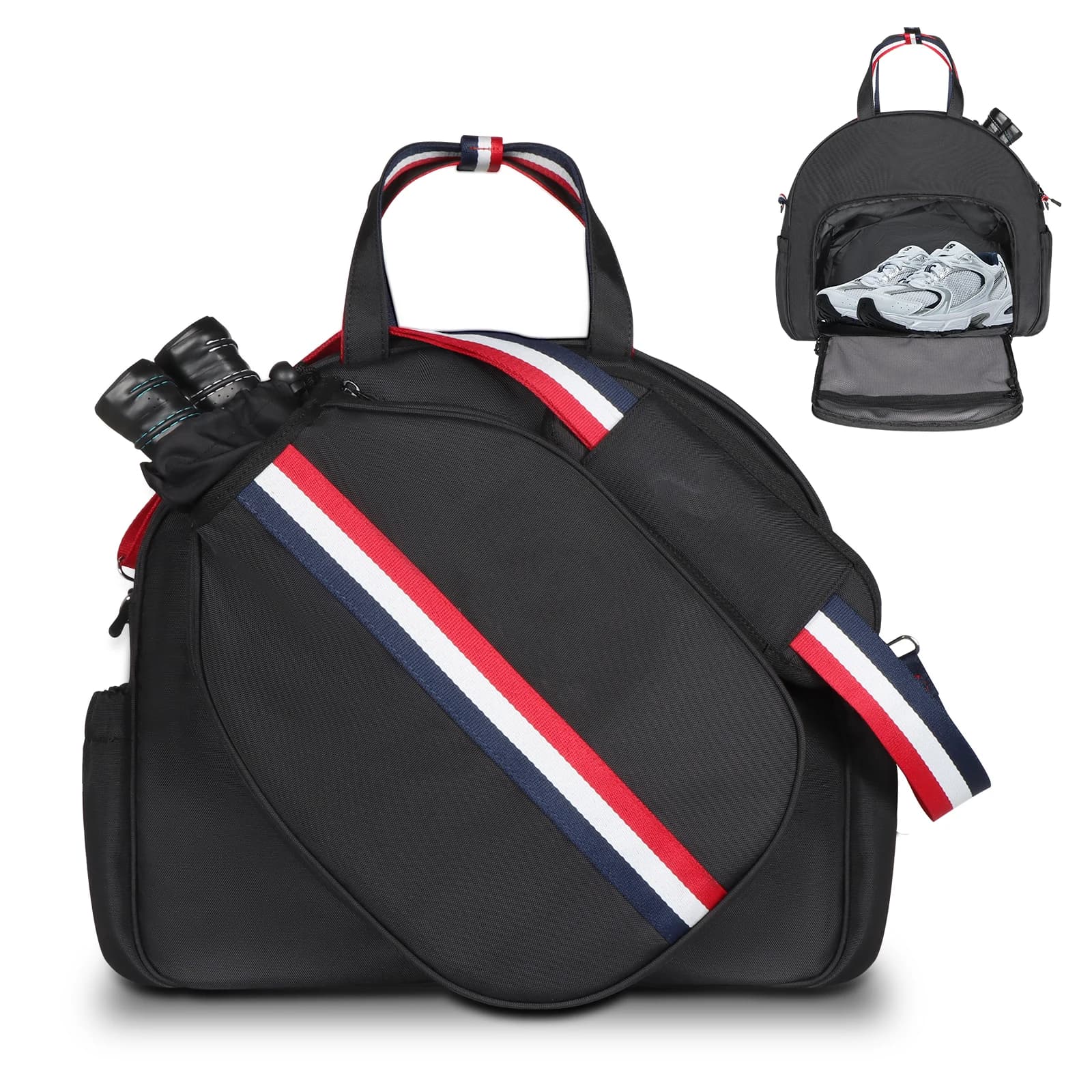 Outdoor Sport Paddle Bag Pickleball Bag Large Capacity Removable Parts Water Resistant Unisex Tennis Bag
