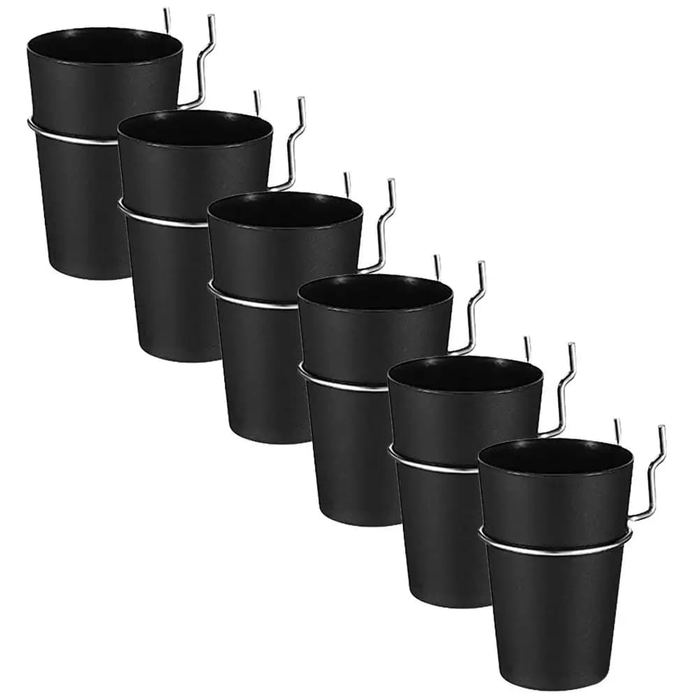 6Sets Pegboard Cups Organizer Sturdy ABS Iron Peg Board Accessories Multipurpose Garage Workshop Storage Solution Screw Nail