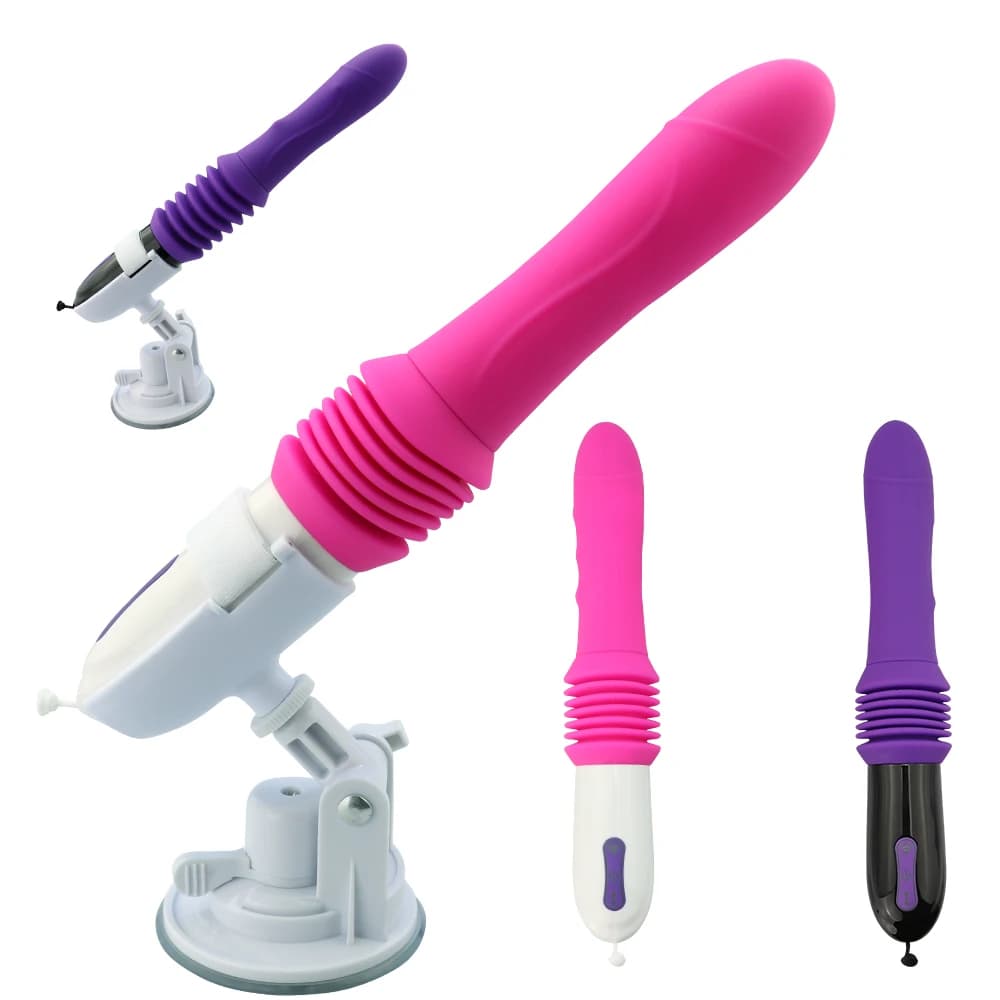 Macchina per cannoni telescopici con telecomando senza fili, dispositivo per la masturbazione dell'orgasmo con massaggio vibrante estraibile da donna, giocattolo del sesso per adulti