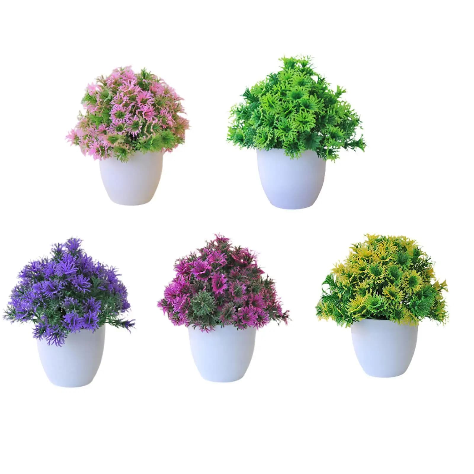 Artificial Bonsai Simulation Plants Photo Props Artwork Potted Flower Table Ornament for Bedroom Balcony Desk Tabletop Patio