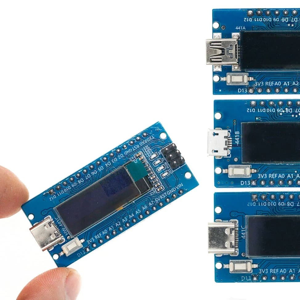 Nano V3.0 Atmega328P Ch340c Built-In 0.91" Oled Display 128*32 Resolution Ssd1306 Iic I2C Compatible Arduino Nano V3.0