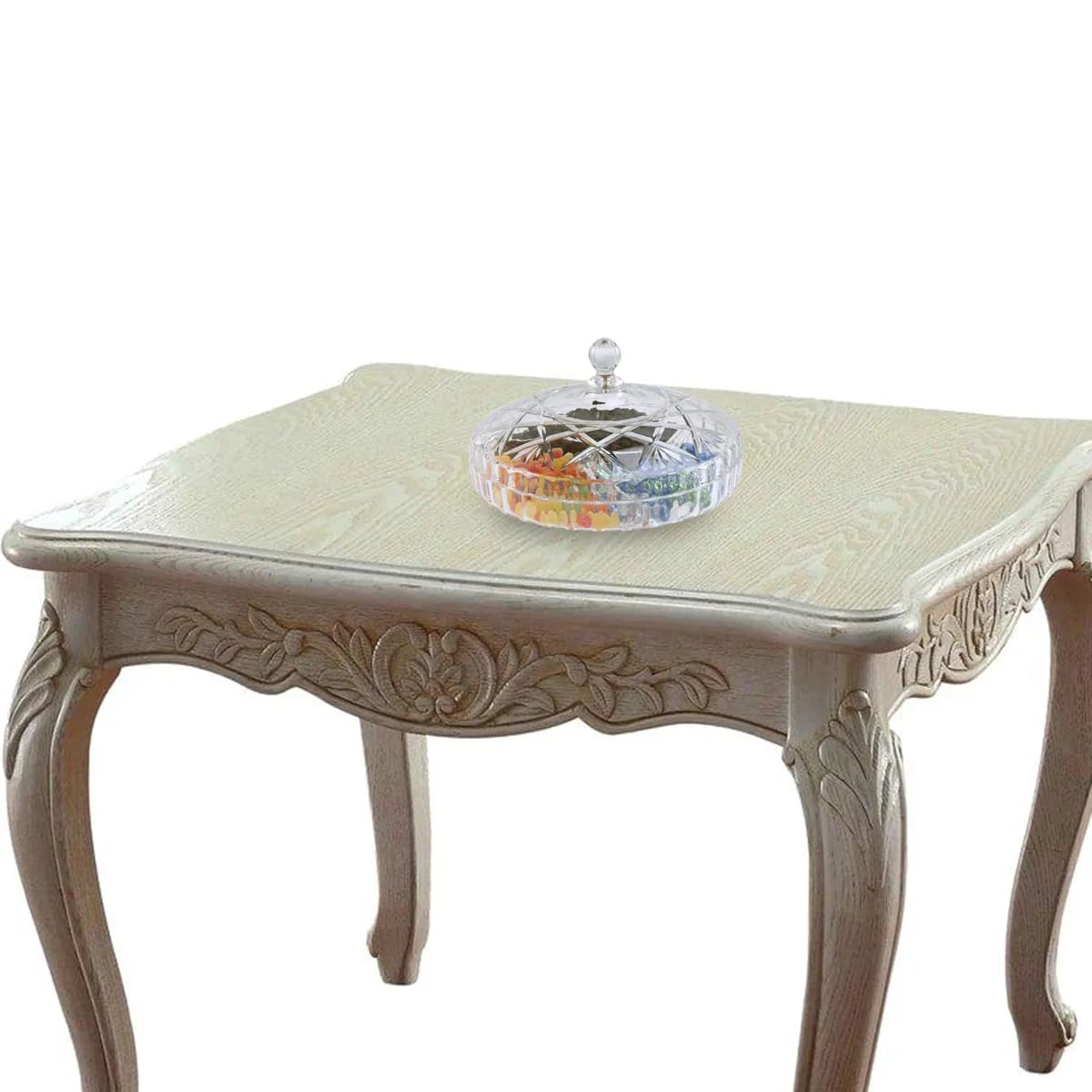 Dried Fruit Plate with Lid Crystal Clear Acrylic Serving Tray for Fruits Vegetables Seafood Sushi Cold Cuts Outdoor Indoor
