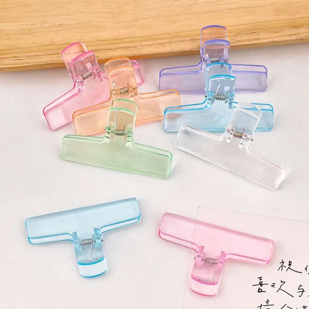 Clip per raccoglitori trasparenti Ins Graffette Kawaii File Documenti Biglietti Clip Segnalibri Indice Porta pagine Forniture per rilegatura per ufficio