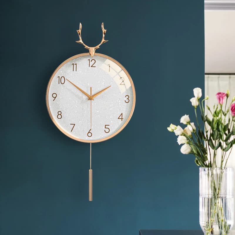 Wall Decorative Clock Pendulum Clock Metal Decorative Clock Unique Gift