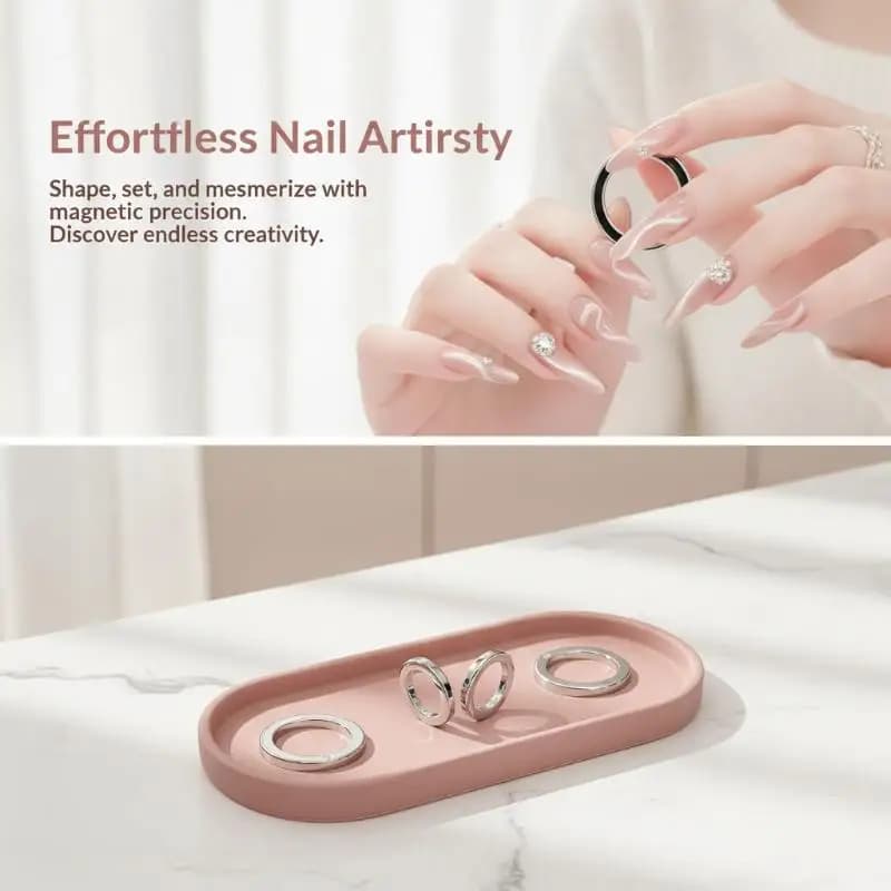 1Pcs Metal Nail Art Circular Magnet Enhanced Magnetism For Ribbon Cat Eye Nails Home And Professional Salon Use