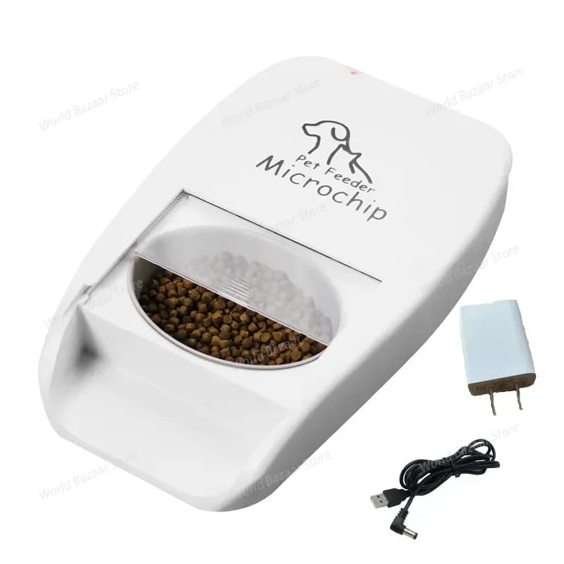Riconoscimento intelligente dei chip, rilevamento, temporizzazione, alimentatore automatico, copertura dell'interruttore di rilevamento, conservazione degli alimenti bagnati, ciotola per gatti domestici,