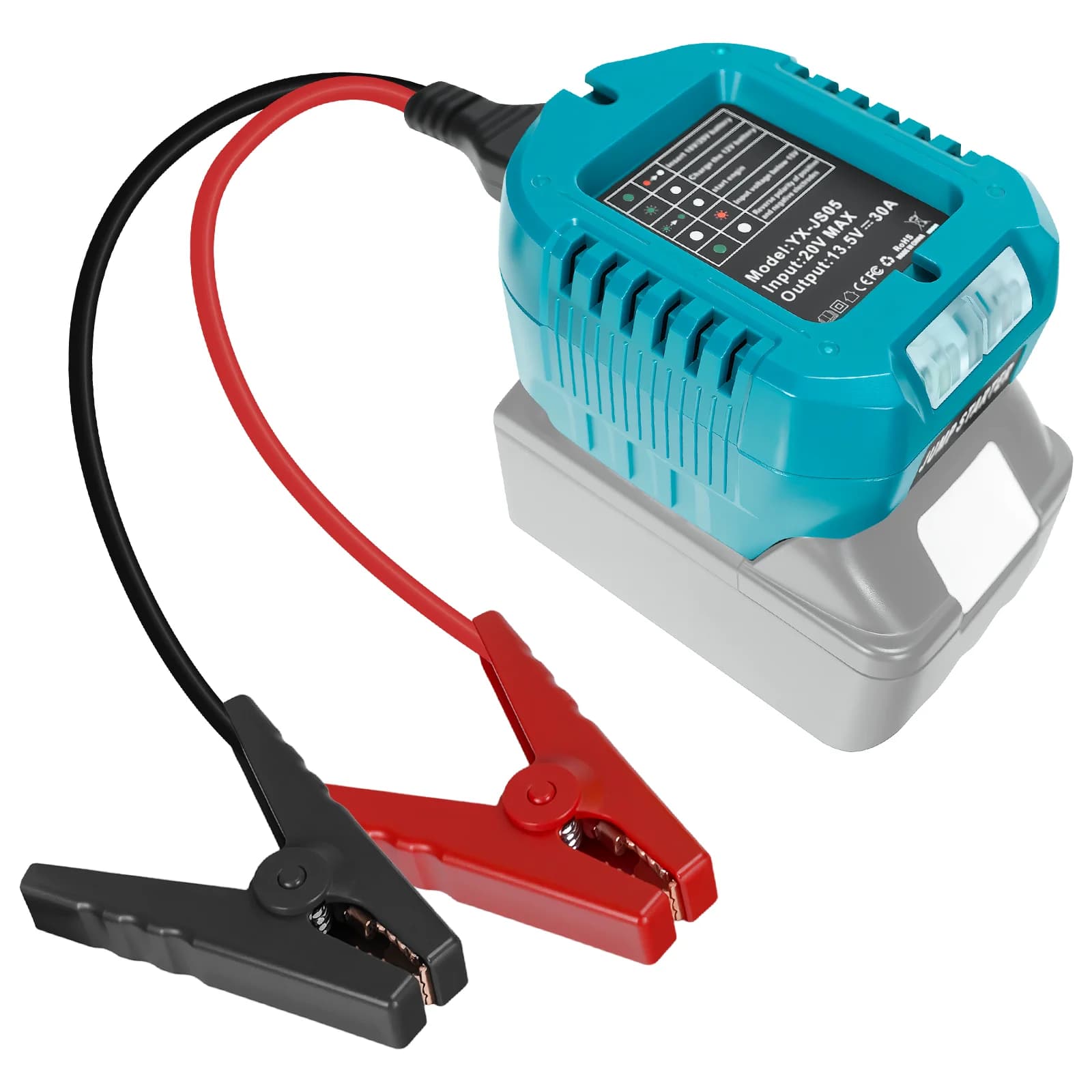 Cavi jumper con clip per batteria Makita 18V 10AWG Cavo booster automobilistico Linea di avviamento di emergenza (senza batteria)