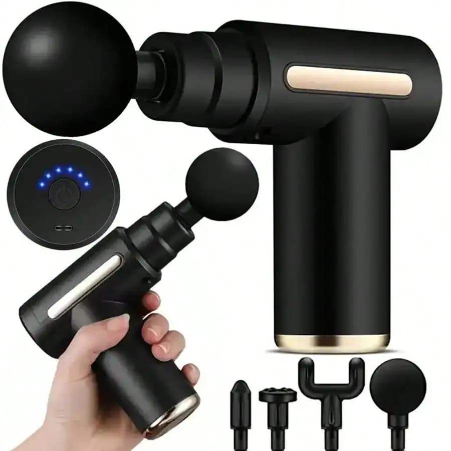 1pc Massage Gun, Deep Tissue Muscle Handheld Percussion Massager For Body, Easy To Control,Back And Neck Pain, ,Ultra Compact Elegant Design, Powered By High Torque