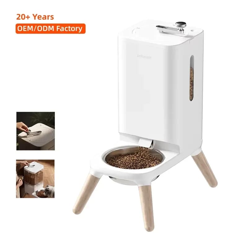 Automatic Dog Food Feeder 22L Large Capacity Pet Food Dispenser with 304 Stainless Steel Bowl for Medium and Large Dogs