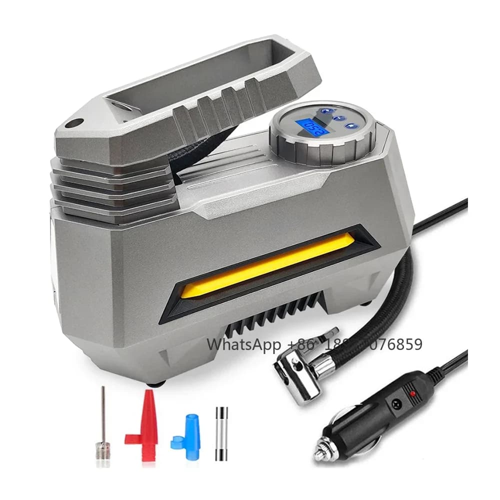 Compressore d'aria digitale automatico portatile da 12V a 22 cilindri per gonfiaggio pneumatici auto