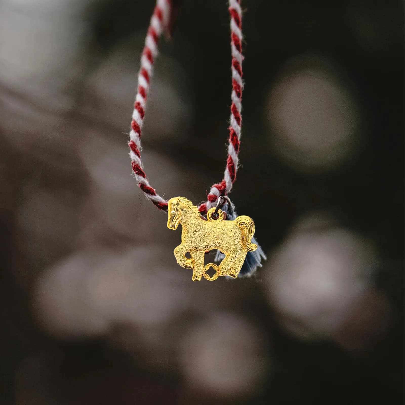 10Pcs 2026 Zodiac Horse Pendant Charms Gold Tone Dangle Charm for Jewelry Making Necklace Bracelet Earring Keychain Accessory