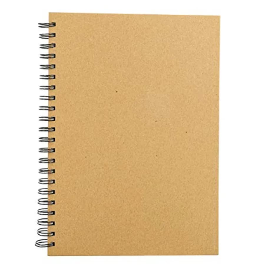 Spiral Sketchbook Pad, Blank Scrapbook, Art Drawing Book, 120 Pages/ 60 Sheets 140gsm A4