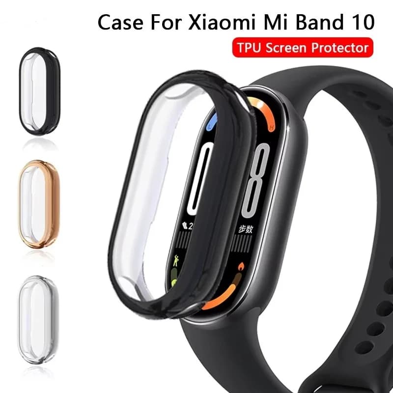 Cover For Xiaomi Mi Band 10 Smartwatch Soft TPU Screen Protector All-Around Protective Bumper Case For MiBand 10 Accessories