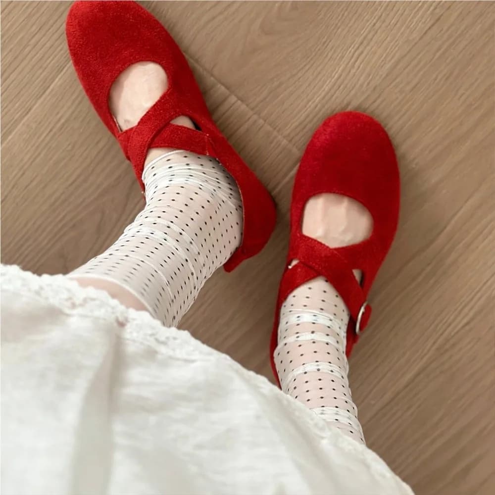 Fashion Korean Style Polka Dot Leg Sleeves Harajuku Kawaii Ruffle Boot Cover Cuffs Thin Y2K Silk Sheer Leg Warmers Spicy Girls