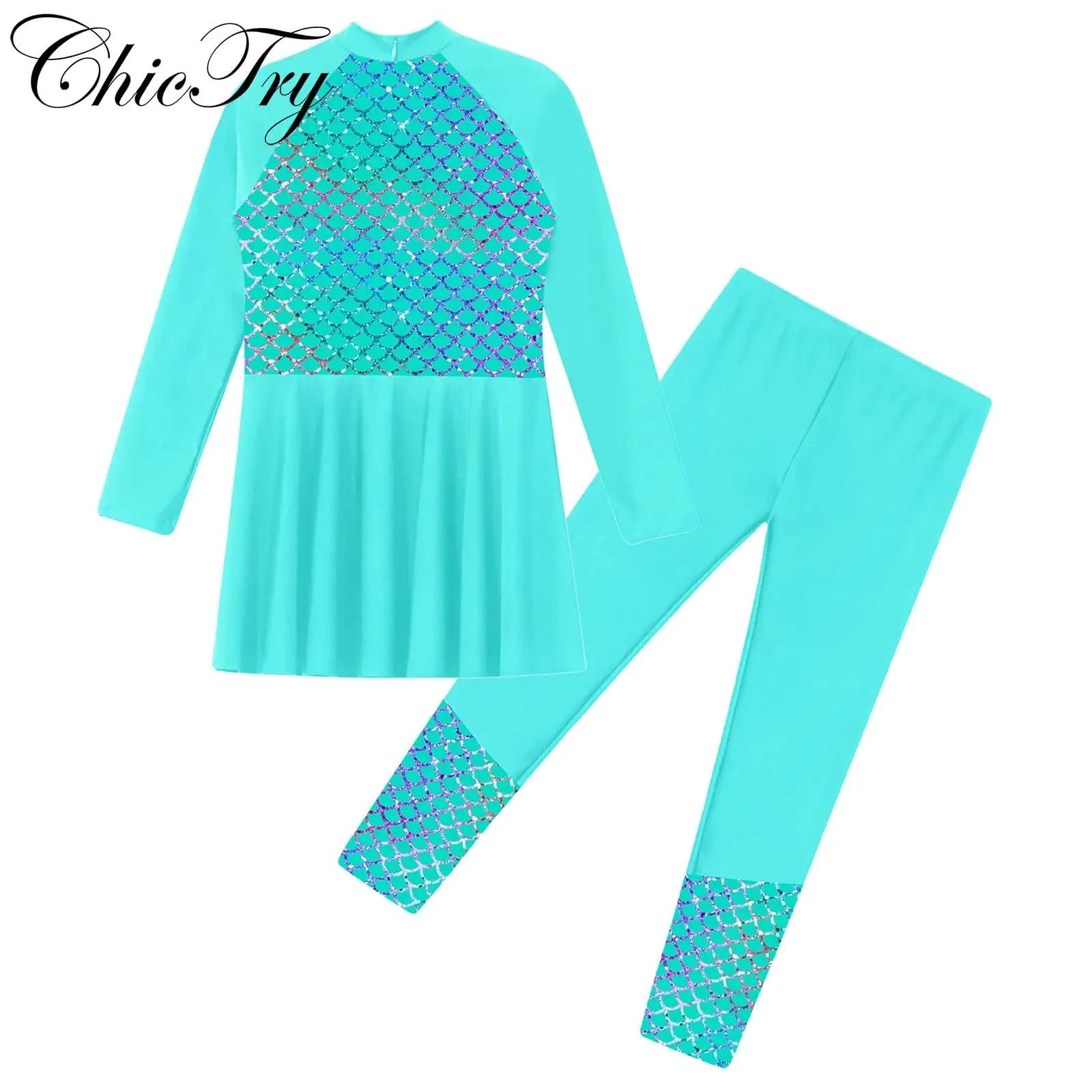Costume da bagno per bambini 2 pezzi costume da bagno con Leggings Set costumi da bagno costumi da bagno costume da bagno per feste in piscina Rash Guard Set da nuoto estivo