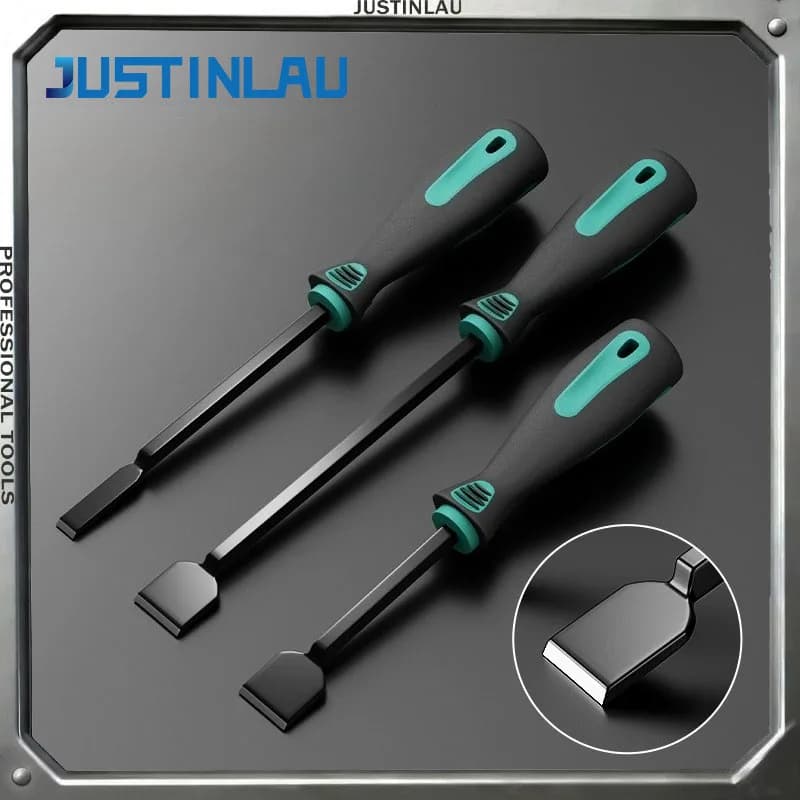 JUSTINLAU Heavy Duty Gasket Scraper Set Carbon Steel Engine Cleaning Tool for Auto Repair Kitchen Grease Removal Surface Cleanin