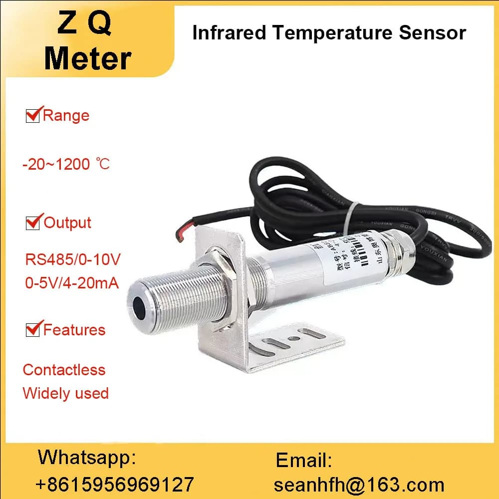 Temperature sensor infrared temperature probe 485 communication online transmitter contactless thermometer Output 0-5 V 4-20 mA