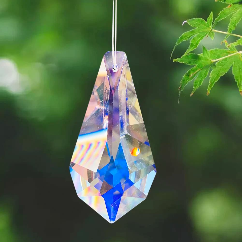 75mm K9 freccia sfaccettata arcobaleno prismi di cristallo ciondolo Sun Catcher lampadario parti tenda per feste di matrimonio decorazioni natalizie appese