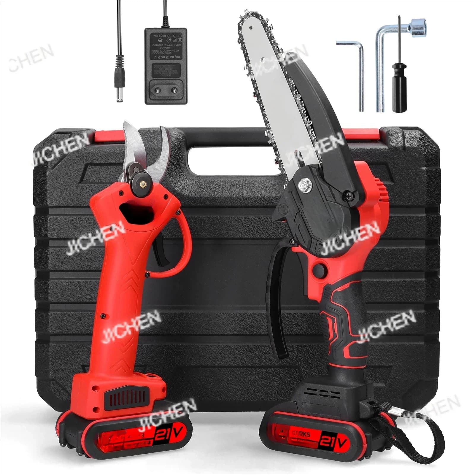 Set of JCT electric chain saws and 25 mm battery shears Kit for cutting machine to split wood Woodworking tool