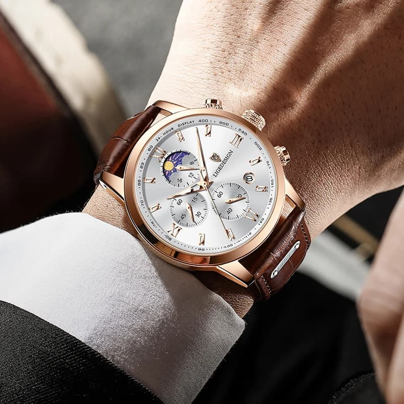 LIGE Nuovi Orologi di Moda da Uomo Top Luxury Orologio da Uomo Business Casual Orologi da Polso al Quarzo Impermeabile Luminoso Data Reloj Hombre + SCATOLA