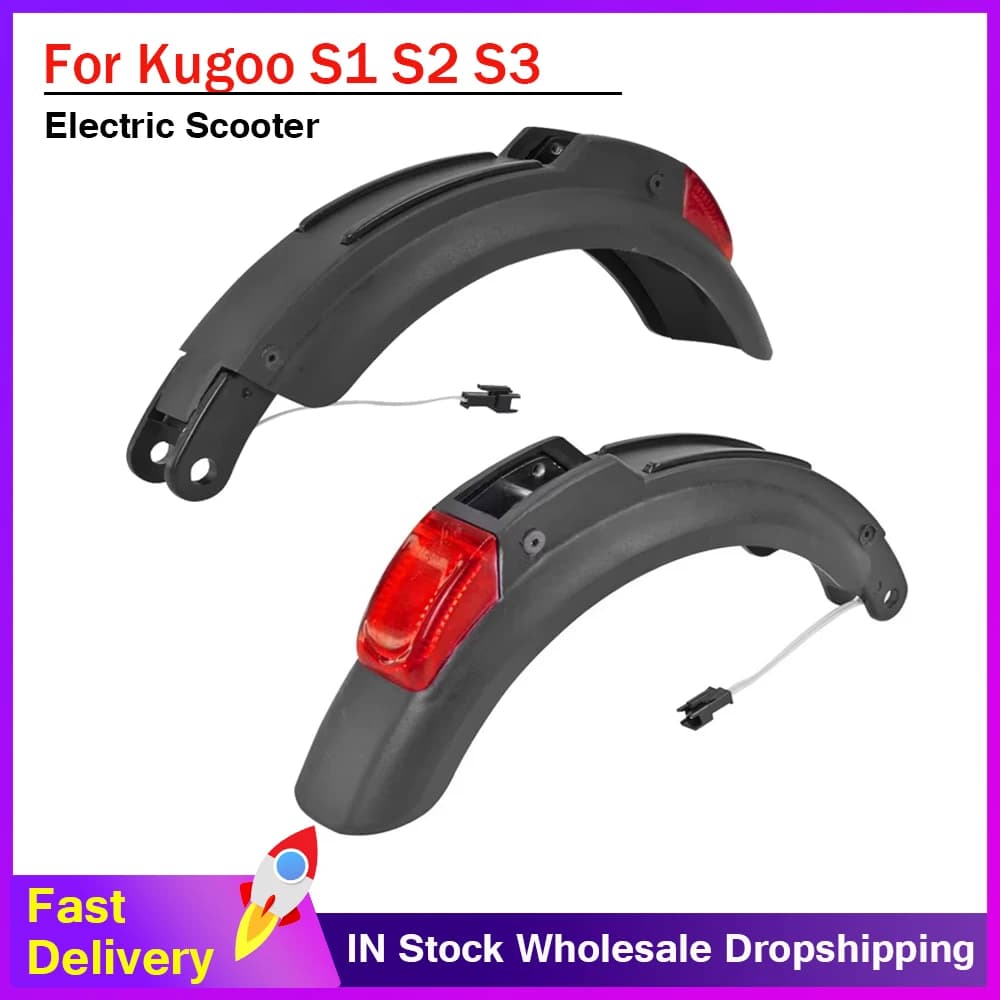 Parafango posteriore ABS con kit fanale posteriore per scooter elettrico KuGoo S1 S2 S3 Parte di ricambio paraspruzzi per pneumatici da 10 pollici