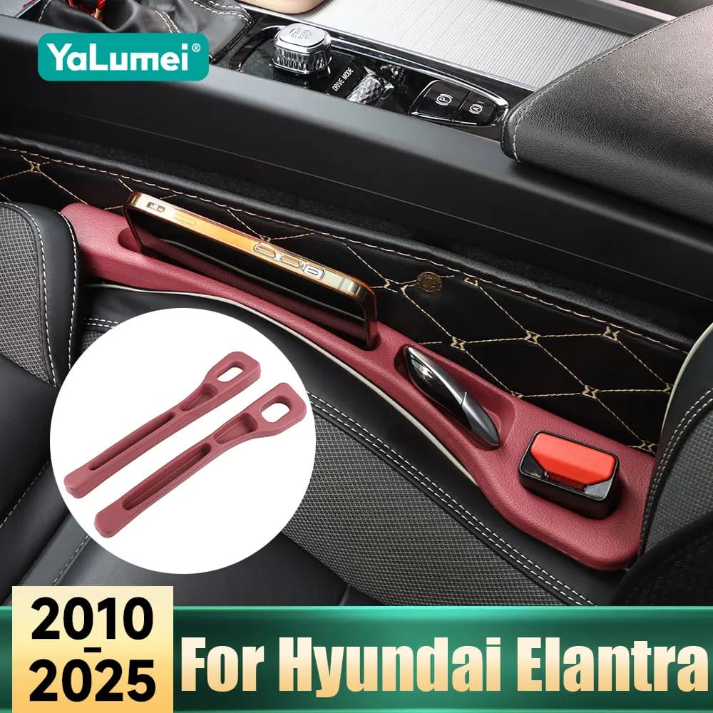 Per Hyundai Elantra MD AD CN7 2010-2020 2021 2022 2023 2024 2025 PU 2PCS Seggiolino Auto Gap Storage Pieghevole A Prova di Perdite striscia di riempimento