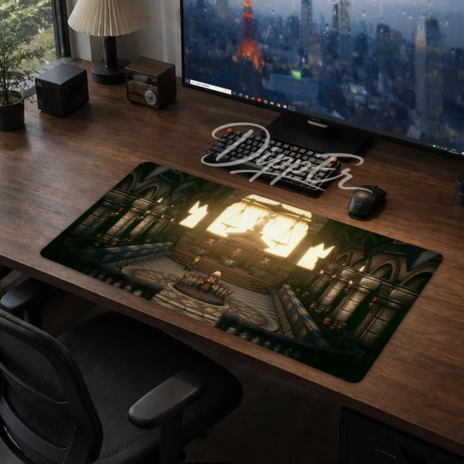 A-Octopath Traveler Ii Mouse Pad Tappetino da scrivania grande per ufficio Tappetino per mouse da gioco Fondo in gomma Cuscino antiscivolo 900X400