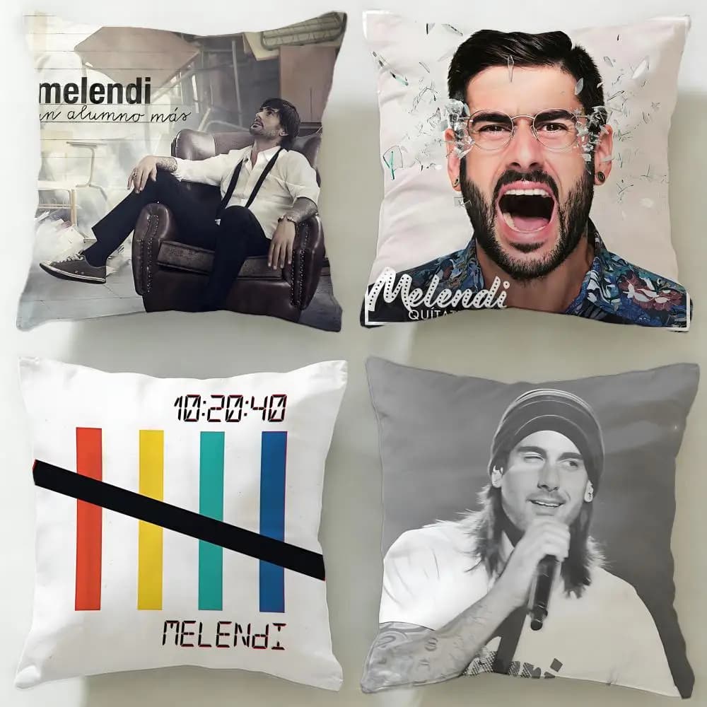 Celebrity Melendi Cushion Cover Soft & Easy-Wash Pillow Case – Versatile for Couch, Bed, Travel and Office