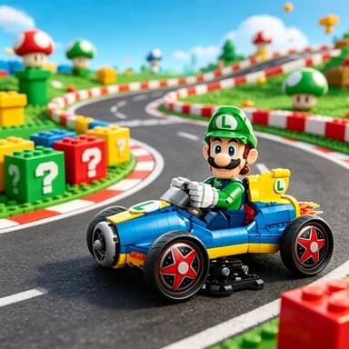 Set di Blocchi da Costruzione Auto da Corsa Bandai 72050, Giocattolo Educativo DIY, Auto da Corsa Creativa per Adulti Compatibile con Mattoncini LEGO