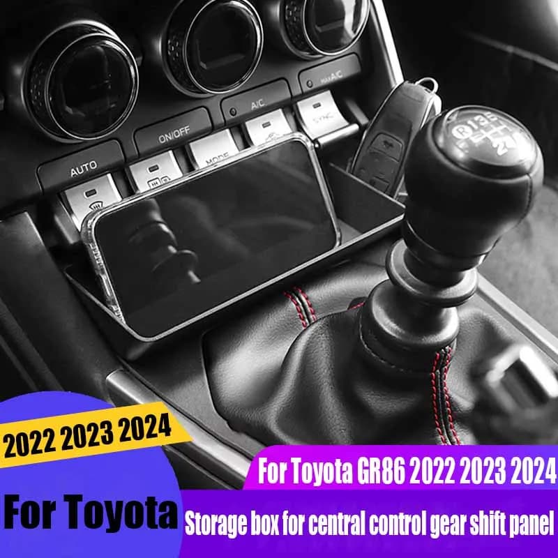Per Toyota GR86 2021-26: Scatola portaoggetti per console centrale, organizer interno, vassoio per console, tappetino antiscivolo, accessorio decorativo auto