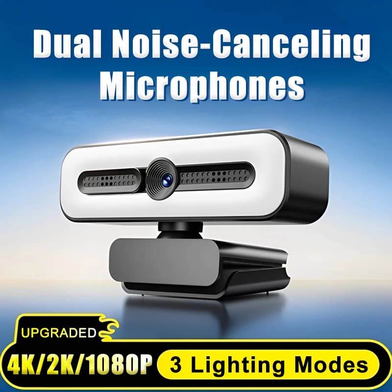 Xiaomi Q19 4K Filling Light Webcam 2K Automatic Focus Beauty Filter Camera 1080P Full HD Webcam for PC/laptop with microphone for Live 2025