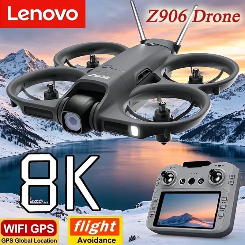 Lenovo Z906 Drone Professional 8K HD Dual Camera with Screen Brushless Motor Optical Flow Hover Obstacle Avoidance RC Quadcopter