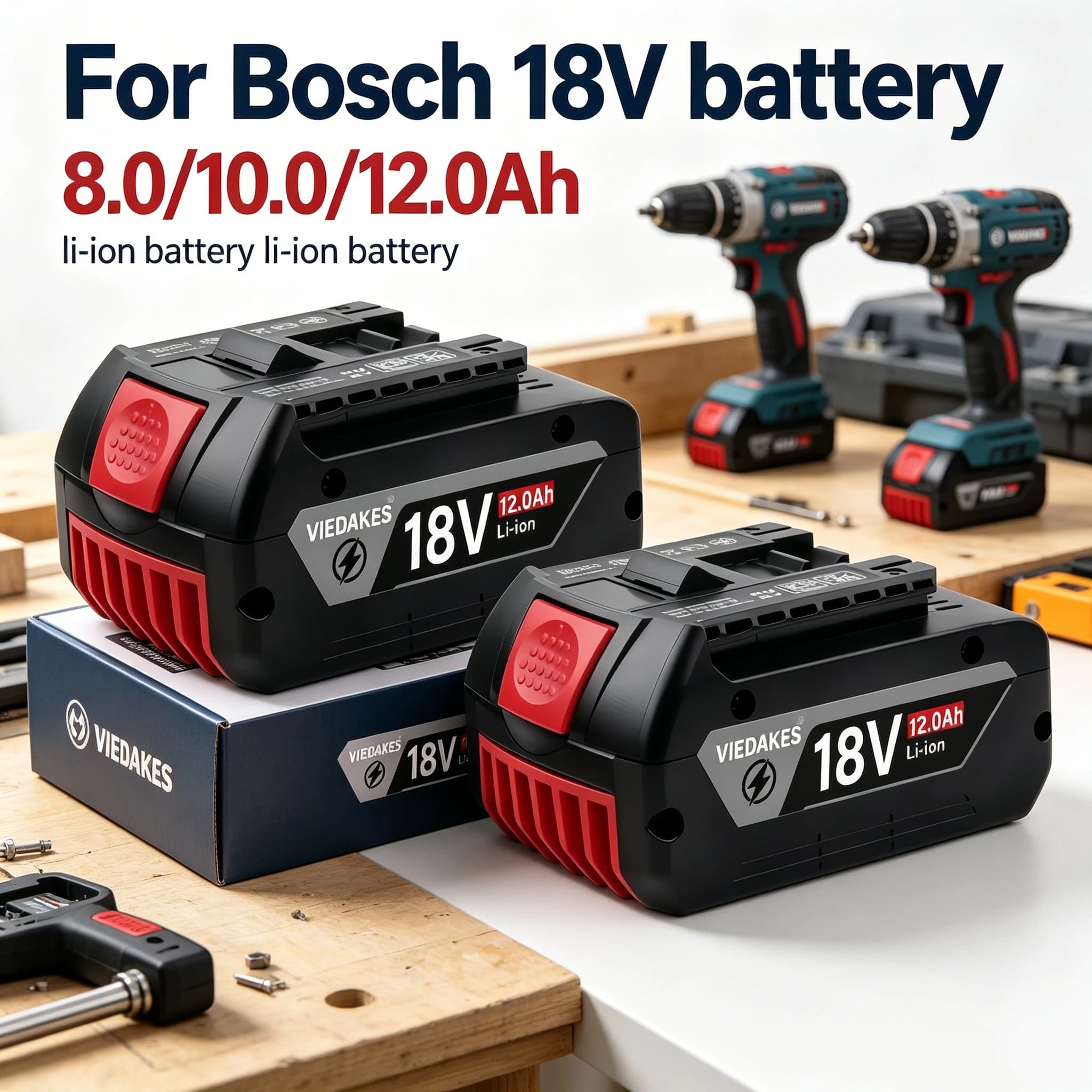 Nuova Batteria Aggiornata 18V 10/12.0Ah Originale per Bosch 18V Professional GBA GBH GSR GSB BAT618 BAT609 GSR18V-65 Batteria di Ricambio