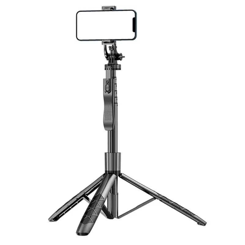 FEDI-New L16 Asta per selfie wireless per cellulare, treppiede pieghevole, monopiede per smartphone, stabile e bilanciato, 1530 mm