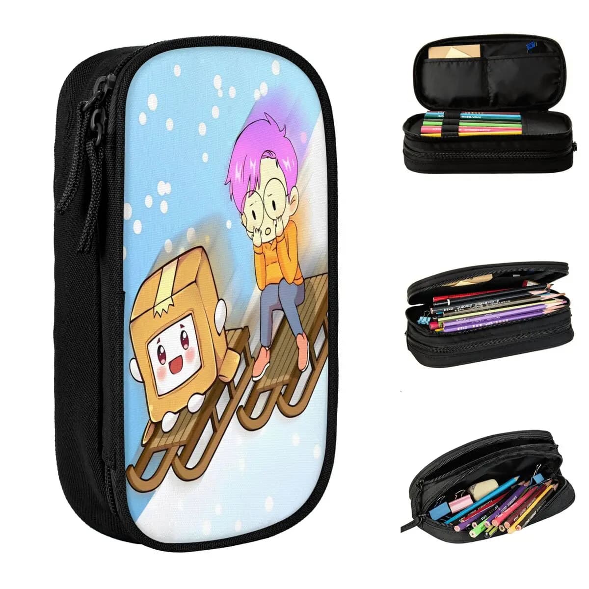 Fantastico astuccio Lankyboxs Meme Pen Box Astuccio scolastico Ragazzo Ragazza Cerniera Materiale scolastico grafico